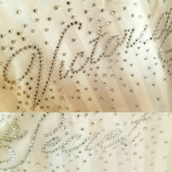 Victoria's Secret Limited Edition Rhinestone Crystal Satin Stripe Pajama Set NWT - Picture 15 of 15